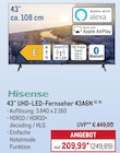 43” UHD-LED-Fernseher 43A6N von Hisense im aktuellen METRO Prospekt