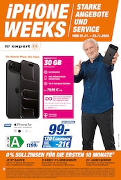 Aktueller expert TeVi Prospekt mit Handy, "iPHONE WEEKS", Seite 1