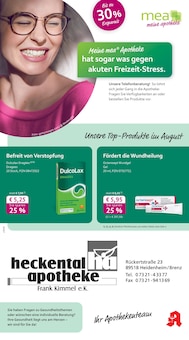 Aktueller mea - meine apotheke Prospekt "Unsere August-Angebote" Seite 1 von 4 Seiten für Heidenheim
