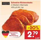 Aktuelles Schweine-Rückensteaks Angebot bei Netto Marken-Discount in Reutlingen ab 2,79 €