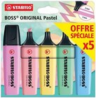 Etui en carton de 5 surligneurs Stabilo Boss Original Pastel - Stabilo - Fnac Etui en carton de 5 surligneurs Stabilo Boss Original Pastel - Stabilo à 4,39 € dans le catalogue Fnac