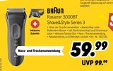 Rasierer 3000BT Shave&Style Series 3 im Angebot bei MEDIMAX in Magdeburg Rasierer 3000BT Shave&Style Series 3 Angebote von Braun bei MEDIMAX Magdeburg für 59,99 €