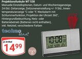 Projektionfunkuhr WT 538 im Angebot bei GLOBUS in Frankenthal Projektionfunkuhr WT 538 Angebote von Techno Line bei GLOBUS Frankenthal für 14,99 €