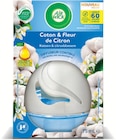 Diffuseur continu coton et fleur de citron - AIR WICK - Intermarché Super Diffuseur continu coton et fleur de citron - AIR WICK à 2,88 € dans le catalogue Intermarché Super