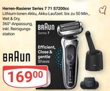 Aktuelles Herren-Rasierer Series 7 71 S7200cc Angebot bei GLOBUS in Krefeld ab 169,00 €