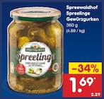 Spreelinge Gewürzgurken bei Netto Marken-Discount im Bad Düben Prospekt für 1,69 €