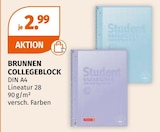 Collegeblock im Angebot bei Müller in Mühlhausen Collegeblock Angebote von Brunnen bei Müller Mühlhausen für 2,99 €