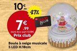 Boule à neige musicale 5 led - Maxi Bazar Boule à neige musicale 5 led à 7,99 € dans le catalogue Maxi Bazar