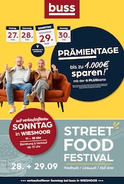 buss Prospekt für Leer: "Prämientage!", 4 Seiten, 27.09.2024 - 08.10.2024