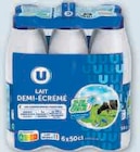 Lait UHT Demi-Ecremé - U - Super U à Antibes Lait UHT Demi-Ecremé - U en promo chez Super U Antibes à 3,88 €