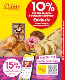 Netto Marken-Discount Prospekt für Taucha mit 2 Seiten Netto Marken-Discount Prospekt für Taucha: "10% auf das gesamte Backstube-Sortiment", 2 Seiten, 19.08.2026 - 22.08.2026