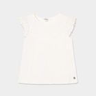T-shirt manches broderie anglaise ivoire fille - La Halle T-shirt manches broderie anglaise ivoire fille à 6,99 € dans le catalogue La Halle