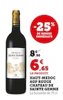 Haut-Medoc AOP Rouge - Chateau de Sainte Gemme en promo chez Super U Haut-Medoc AOP Rouge - Chateau de Sainte Gemme dans le catalogue Super U