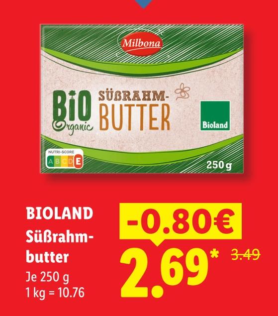 Bioland Süßrahmbutter