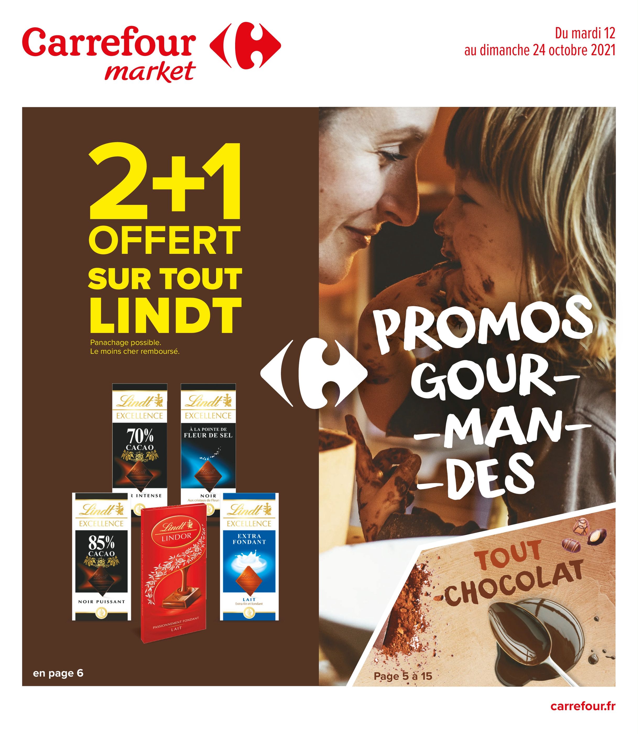 Catalogue Carrefour Market à Marseille, avec 56 pages Prospectus Carrefour Market à Marseille, "Promos gourmandes", 56 pages, 12/10/2021 - 24/10/2021