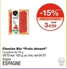 Chorizo Bio - Frais devant dans le catalogue Monoprix