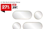 Set de 4 miroirs - Versa en promo chez But Argenteuil à 27,99 €