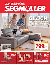 Relaxsessel im Segmüller Prospekt in Weinheim Aktueller Segmüller Prospekt mit Relaxsessel, "Zum Glück gibt’s SEGMÜLLER - Glück ist, wenn Qualität auch Spass macht.", Seite 1
