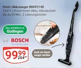 Hand-/Akkusauger BBHF214B im Angebot bei GLOBUS in Saarbrücken Hand-/Akkusauger BBHF214B Angebote von BOSCH bei GLOBUS Saarbrücken für 99,99 €