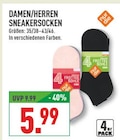 DAMEN/HERREN SNEAKERSOCKEN Angebote von nur die bei Marktkauf Haltern am See für 5,99 €