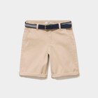 Short chino droit avec ceinture beige garçon en promo chez La Halle Bordeaux à 9,09 €