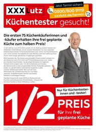XXXLutz Möbelhäuser Prospekt "Küchentester gesucht" für Schwenningen, 1 Seite, 19.12.2022 - 29.01.2023