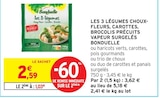 Les 3 légumes choux-fleurs, carottes, brocolis précuits vapeur surgelés - Bonduelle en promo chez Intermarché Vandœuvre-lès-Nancy à 1,03 €