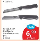 Chefkoch Gemüsemesser-Set von Fackelmann für 6,99 € bei budni im Angebot Chefkoch Gemüsemesser-Set von Fackelmann im aktuellen budni Prospekt