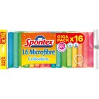 Lot de 16 chiffons en microfibre "SPONTEX" - SPONTEX dans le catalogue Carrefour