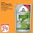 Reine Pflege Seife Angebote von Frosch bei GLOBUS Hürth für 2,00 €