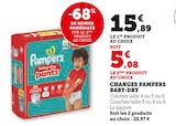 Changes Pampers Baby-Dry - PAMPERS en promo chez Super U Blois à 5,08 €