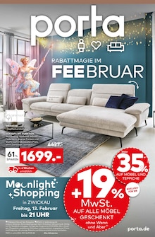 porta Möbel Prospekt RABATTMAGIE IM FEE-BRUAR mit 24 Seiten