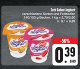 Aktuelles Sahne Joghurt Angebot bei E center in Fürth ab 0,39 €