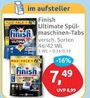 Ultimate Spülmaschinen-Tabs von Finish für 7,49 € bei budni im Angebot Ultimate Spülmaschinen-Tabs von Finish im aktuellen budni Prospekt