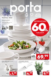 Aktueller porta Möbel Prospekt mit Porzellan, "OSTERARTIKEL BIS ZU 60% reduziert", Seite 1