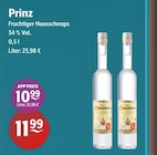 Fruchtiger Hausschnaps Angebote von Prinz bei Huster Gera für 10,99 €