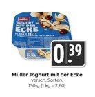Joghurt mit der Ecke im Angebot bei Hieber in Lörrach Joghurt mit der Ecke Angebote von Müller bei Hieber Lörrach für 0,39 €