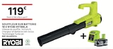 Souffleur sur batterie 18 V - RYOBI en promo chez LEROY MERLIN Souffleur sur batterie 18 V - RYOBI dans le catalogue LEROY MERLIN