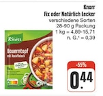 Fix oder Natürlich Lecker im nah und gut Prospekt zum Preis von 0,44 €