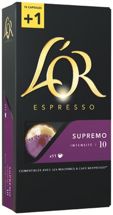 Capsules de café supremo espresso - Carrefour Market à Nantes Capsules de café supremo espresso en promo chez Carrefour Market Nantes à 4,15 €