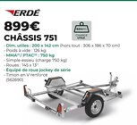 CHÂSSIS 751 - Erdé en promo chez Feu Vert Dijon à 899,00 €