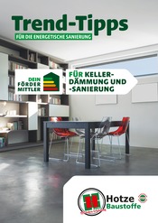 Aktueller Hotze Baustoffe Prospekt mit Heizung, "Trend-Tipps FÜR DIE ENERGETISCHE SANIERUNG", Seite 1