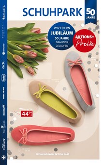 Schuhe im Schuhpark Prospekt "WIR FEIERN JUBILÄUM. 50 JAHRE GRANDIOS GELAUFEN." mit 10 Seiten (Hannover)