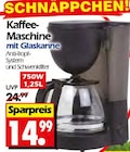 Wreesmann Olbernhau - Kaffee-Maschine mit Glaskanne Angebot im Prospekt Kaffee-Maschine mit Glaskanne bei Wreesmann im Olbernhau Prospekt für 14,99 €