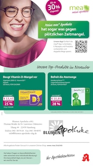 mea - meine apotheke Prospekt der Woche "Unsere Oktober-Angebote" Seite 1, 01.10.2026 bis 31.10.2026 für Hamburg Aktueller mea - meine apotheke Prospekt "Unsere Oktober-Angebote" Seite 1 von 4 Seiten für Hamburg