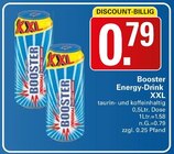 Energy-Drink XXL im Angebot bei WEZ in Bad Oeynhausen Energy-Drink XXL Angebote von Booster bei WEZ Bad Oeynhausen für 0,79 €