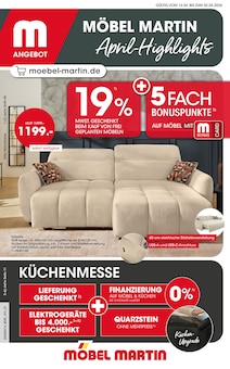 Möbel Martin Prospekt APRIL-HIGHLIGHTS mit  Seiten in Gau-Bickelheim und Umgebung