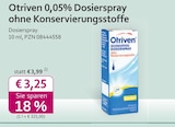 Aktuelles 0,05% Dosierspray ohne Konservierungsstoffe Angebot bei mea - meine apotheke in Bottrop ab 3,25 €