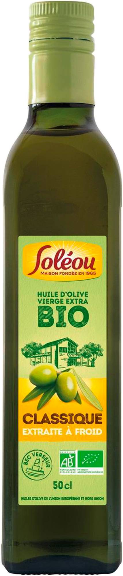 AUCHAN Huile d'olive vierge extra classique origine Espagne 1l pas cher 