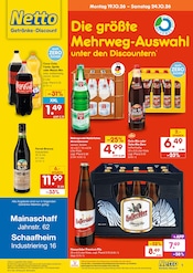 Bier im Netto Marken-Discount Prospekt in Aschaffenburg Aktueller Netto Marken-Discount Prospekt mit Bier, "DER ORT, AN DEM DU IMMER AUSGEZEICHNETE PREISE FINDEST.", Seite 1